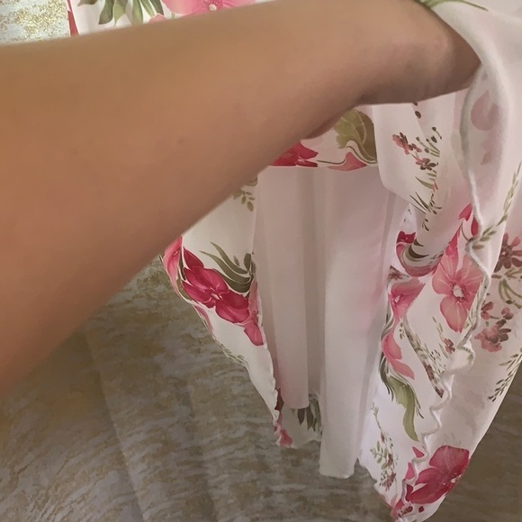 Reitmans oversized floral semi-sheer sleeveless midi dress size 15 - Picture 6 of 10